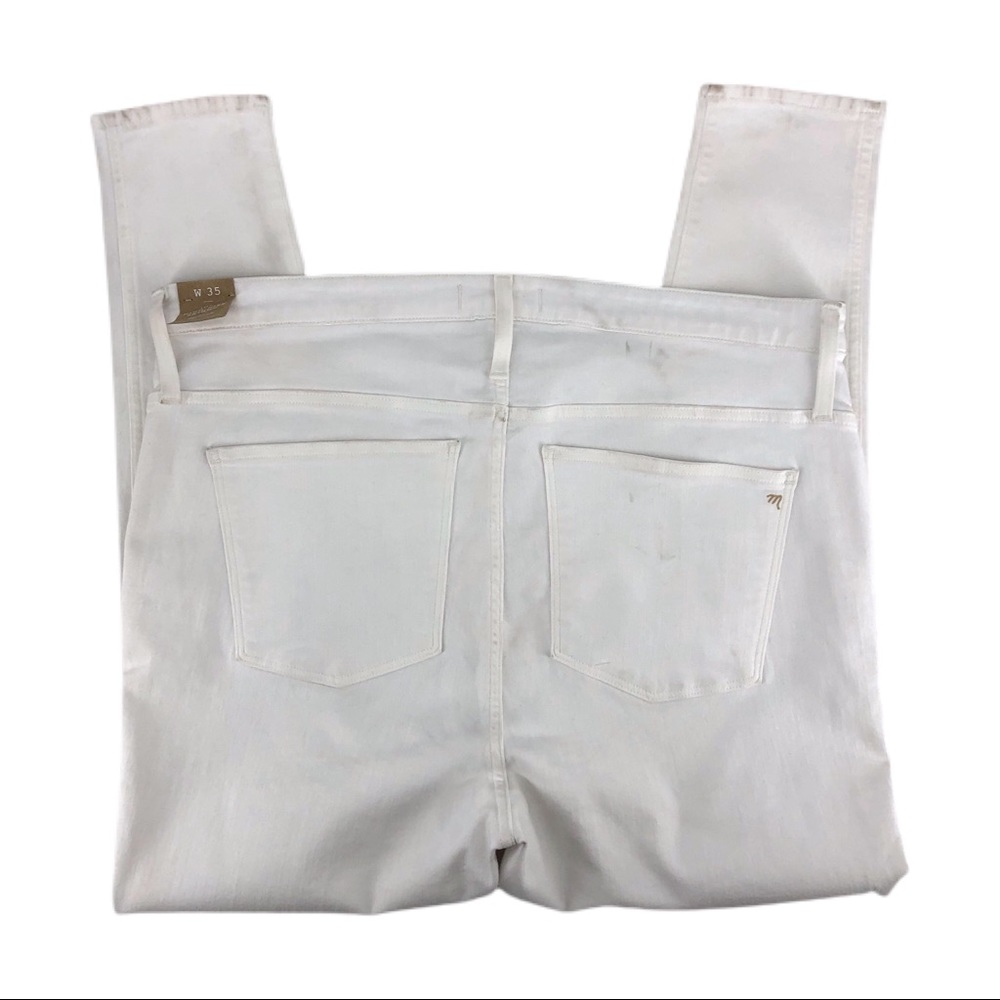 Madewell White 10” High Rise Skinny Jeans, Size 35 - Picture 3 of 9